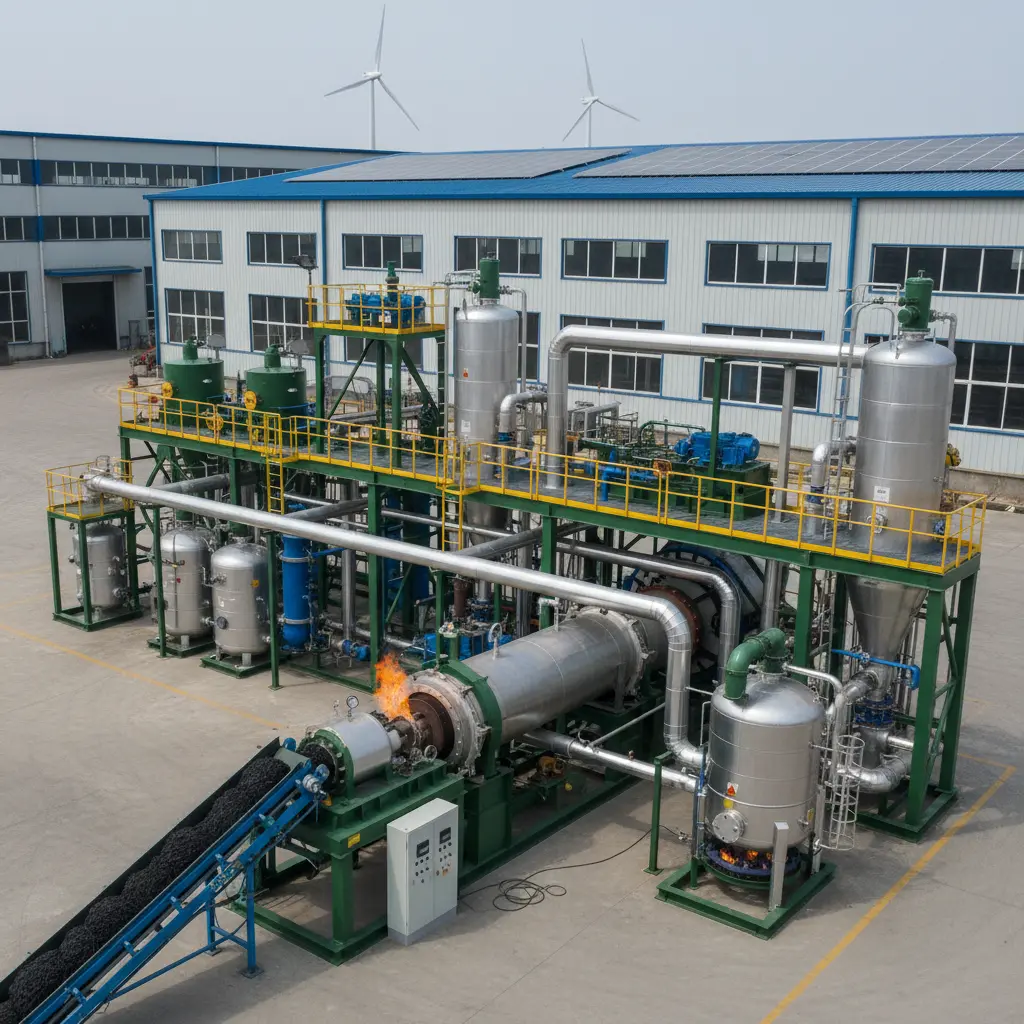 Waste Tyre Pyrolysis Machine For Renewable Energy Production